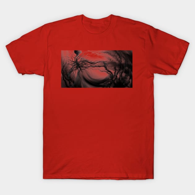 Aura Atrum (Red) T-Shirt by NiSiSuinegEht